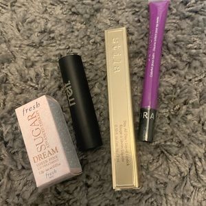 4 piece lip bundle: balm gloss liquid lipstick